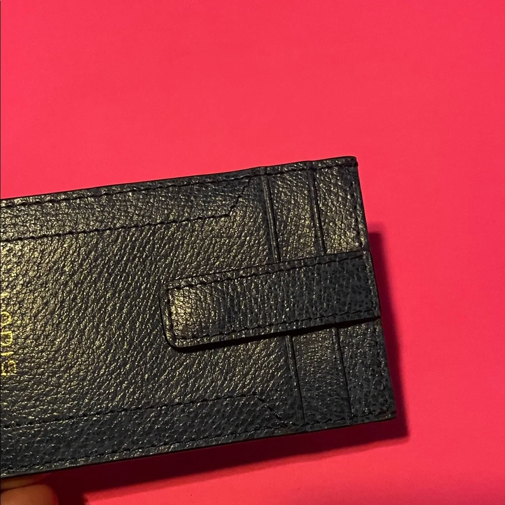 Lodis Navy Leather Card Holder